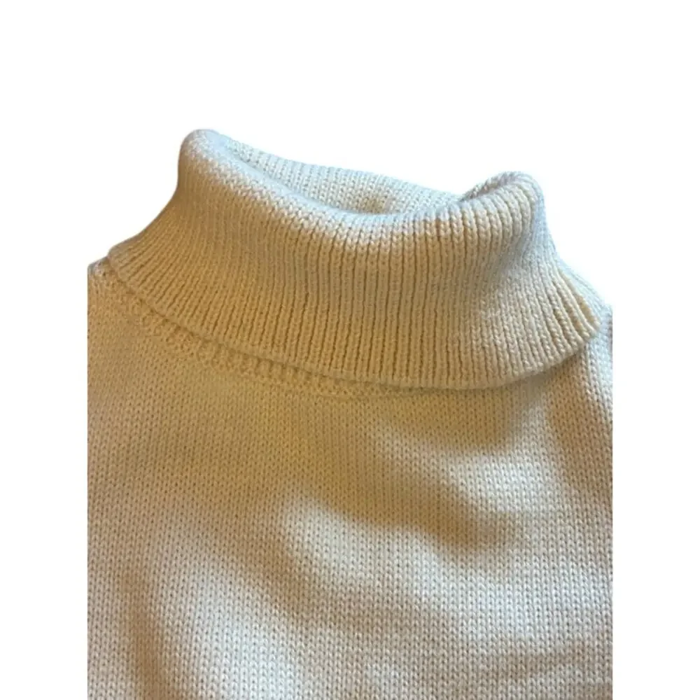 Niffi Sweater Mens XL 100% Pure New Wool Turtleneck Made England‎ Knit Fisherman